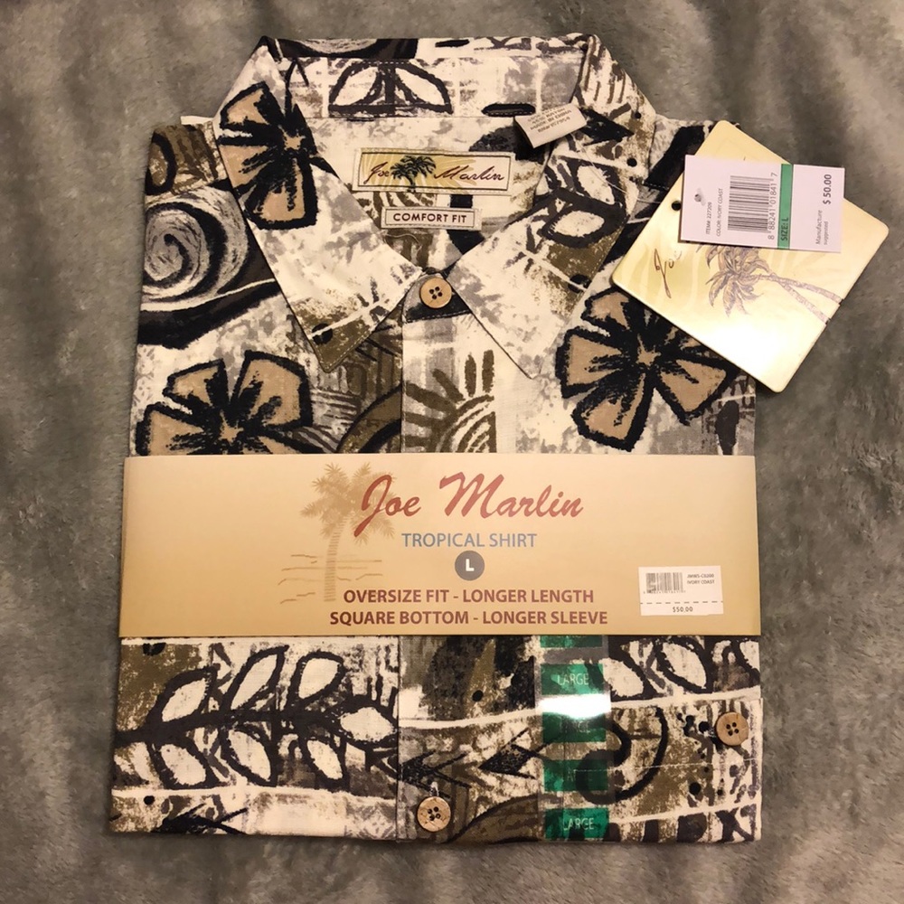 Joe Marlin Tropical Button down shirt